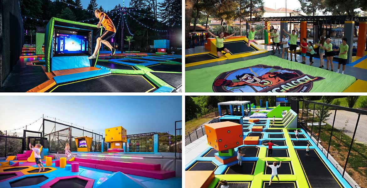 Our most beautiful outdoor Trampoline park designs